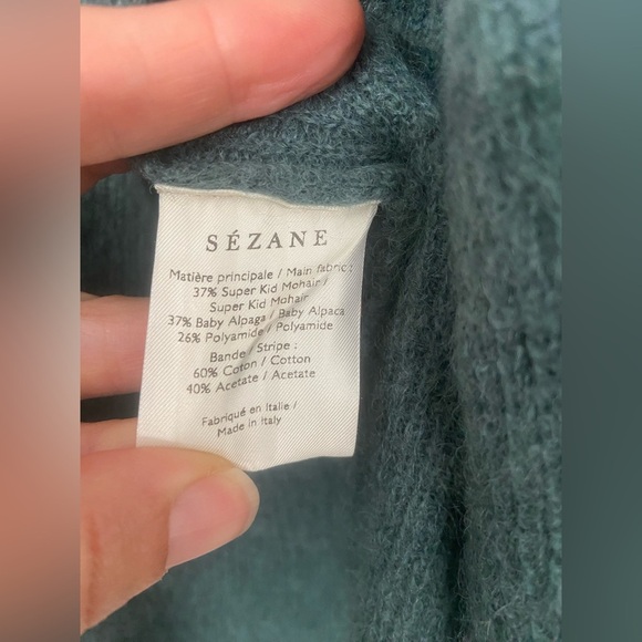 Sezane Gaspard Teal Button-Up Cardigan Size XS - Picture 3 of 8